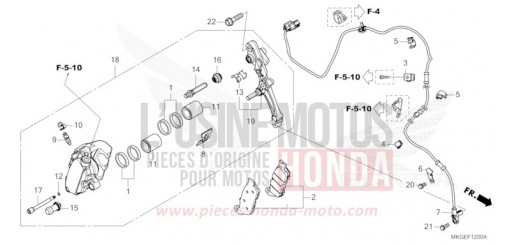 FRONT BRAKE CALIPER CMX500A2N de 2022